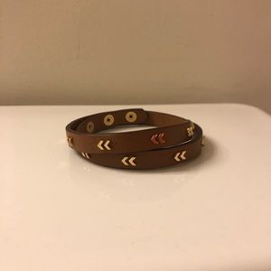 Stella & Dot leather wrap bracelet